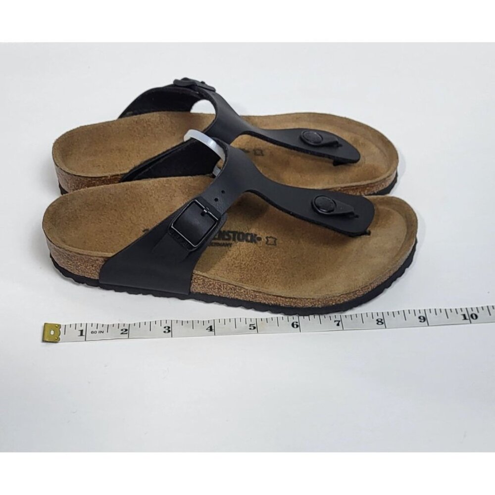 Birkenstock Womens Black Gizeh Birko-Flor Sandals Size 4/ EU 34 NEW - Picture 9 of 9